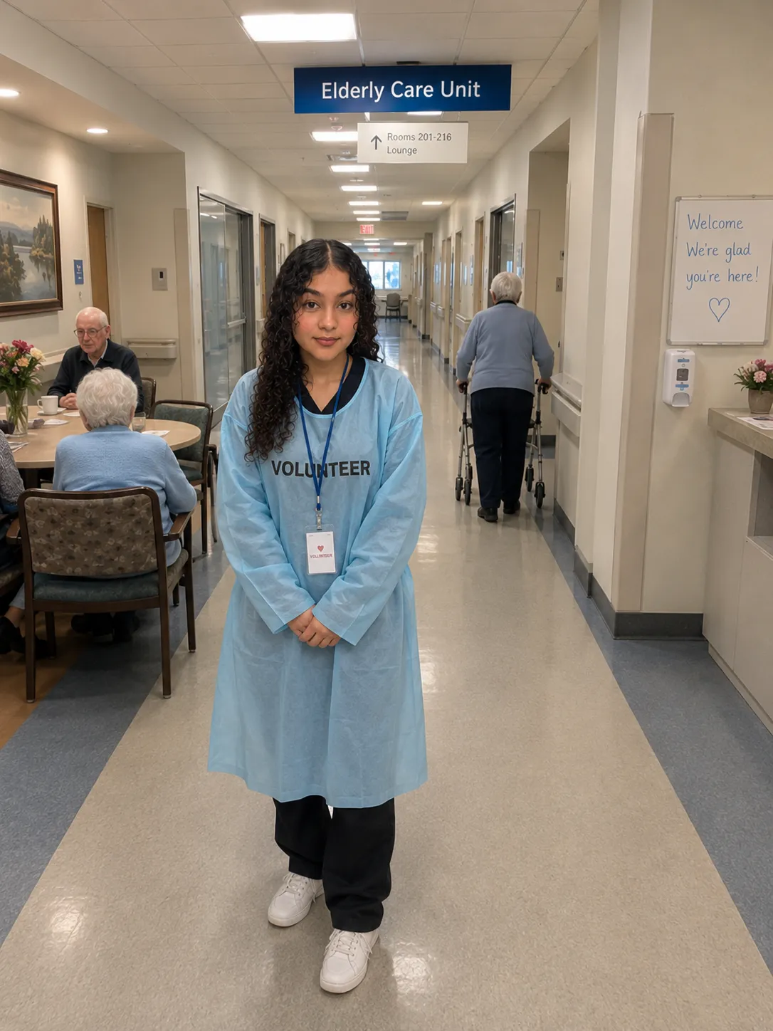 Me volunteering inside a hospital